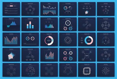 Infographic vector brochure elements for business illustration 스톡 일러스트