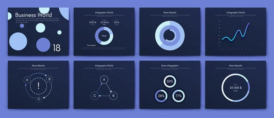 Infographic vector brochure elements for business illustration Stock Illustration