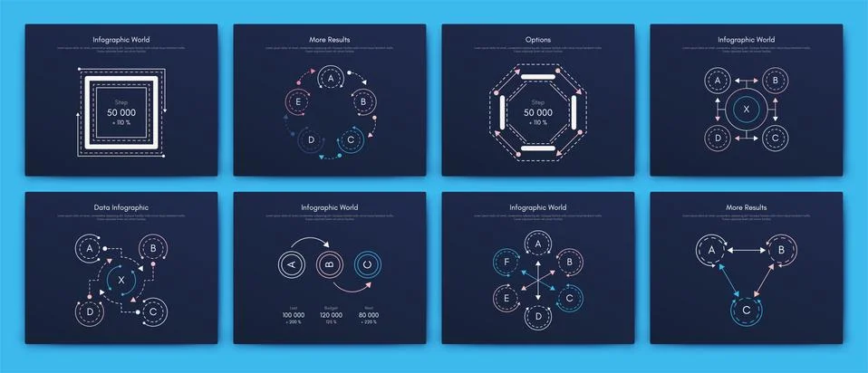 Infographic vector brochure elements for business illustration Stock Illustration