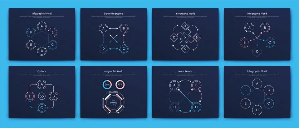 Infographic vector brochure elements for business illustration Stock Illustration
