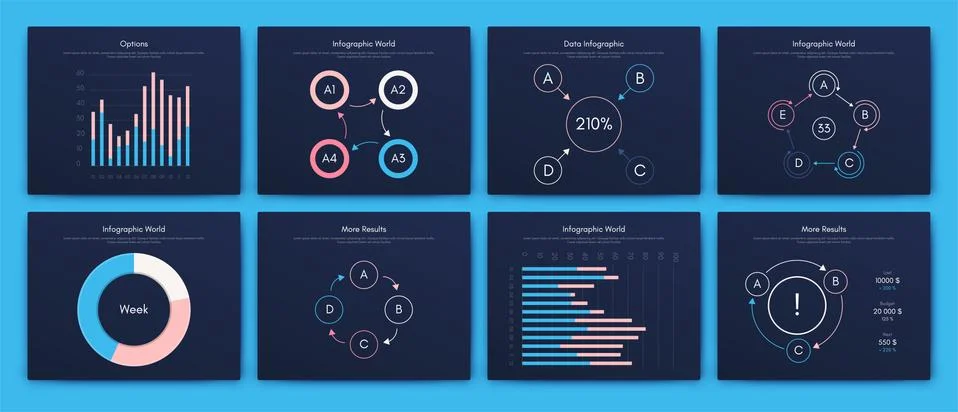 Infographic vector brochure elements for business illustration Illustrazione stock