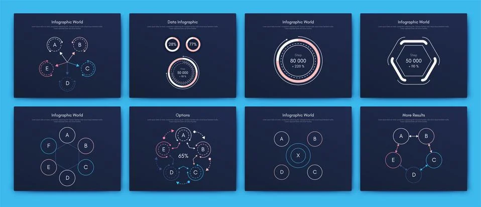 Infographic vector brochure elements for business illustration 스톡 일러스트