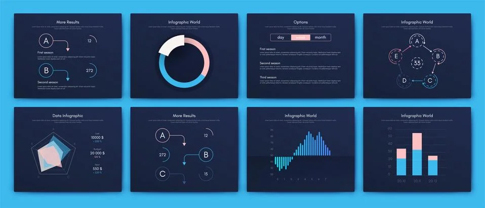 Infographic vector brochure elements for business illustration 스톡 일러스트
