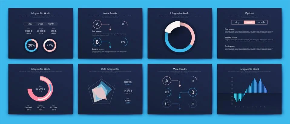 Infographic vector brochure elements for business illustration Stock Illustration