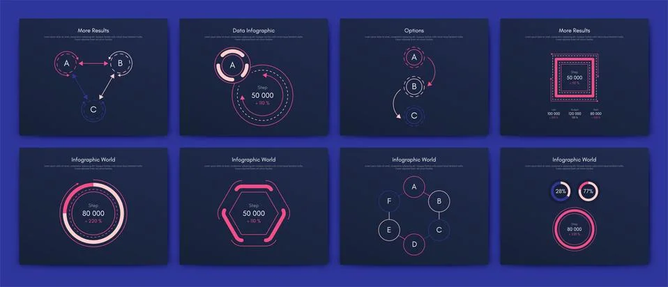 Infographic vector brochure elements for business illustration Stock Illustration