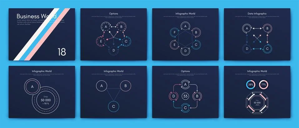 Infographic vector brochure elements for business illustration 스톡 일러스트