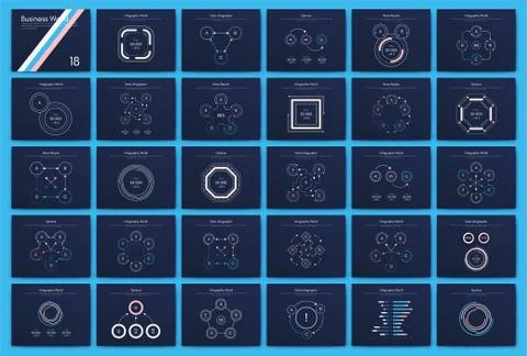 Infographic vector brochure elements for business illustration 스톡 일러스트