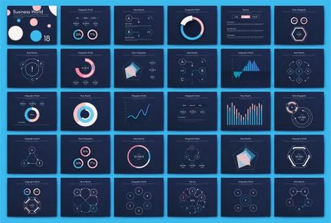 Infographic vector brochure elements for business illustration Stock-Illustration