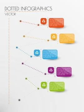 Infographic vector with dotted lines 스톡 일러스트