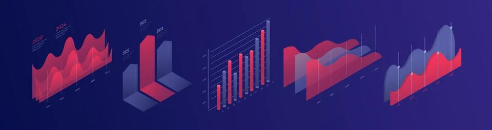 Infographic vector elements. Isometric design. Illustrazione stock