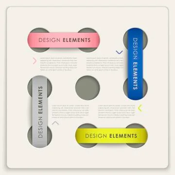 Infographic vector elements with label style Stock Illustration