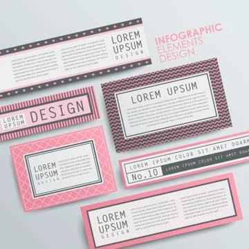 Infographic vector elements with modern pattern style Stockillustratie