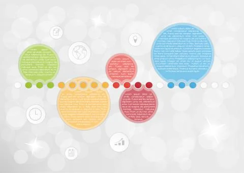 Infographic vector with fragments Stock Illustration