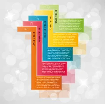 Infographic vector with fragments Stock Illustration