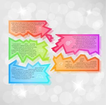 Infographic vector with fragments Illustrazione stock