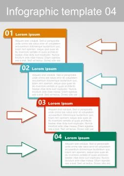 Infographic visualization template, abstract vector with icons and copy space Stock Illustration