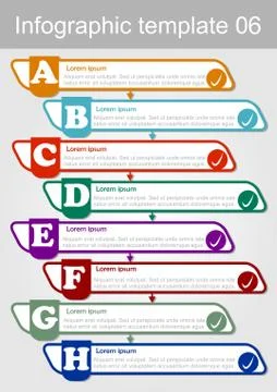 Infographic visualization template, abstract vector with icons and copy space Stock Illustration