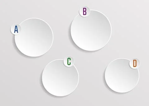 Infographic - white circles Stock Illustration