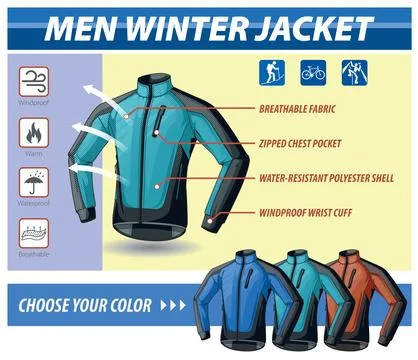 Infographic-winter jacket Stock Illustration