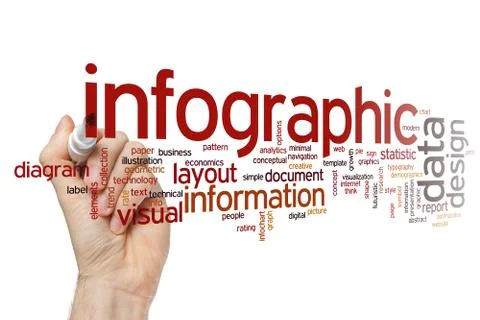 Infographic word cloud Stock Photos