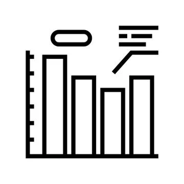 Infographic work process line icon vector illustration Stock Illustration