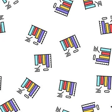 Infographic work process vector seamless pattern Illustrazione stock