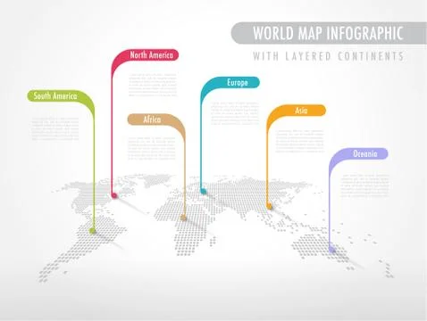 Infographic World Map Stock Illustration