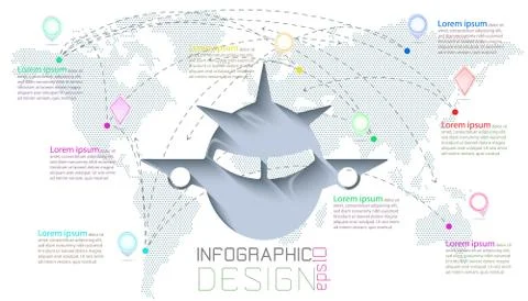 Infographic on world maps communication. Stock Illustration