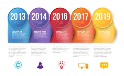 Infographics with 5 steps or options arrows vector Stock Illustration