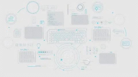Infographics about AI-based education in animated schema. Stock Footage 276629570