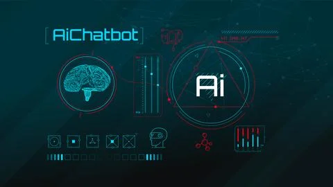 Infographics about the development and training of artificial intelligence. 스톡 일러스트