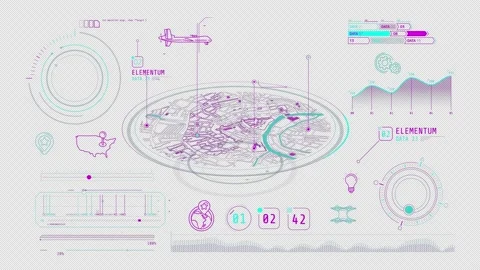 Infographics about geolocation and drones animated on the alpha channel. 库存影片 237893821