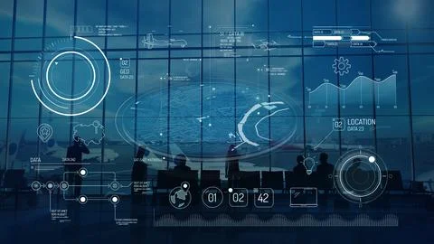 Infographics about geolocation and the use of drones. Stock Illustration