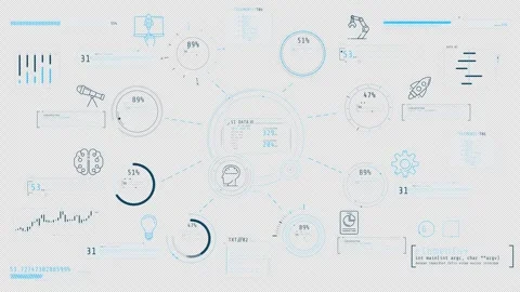 Infographics about programming and technology, animated on alpha channel. Stock Footage 288417051