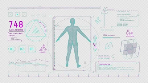 Infographics about studying the human genome animated on the alpha channel. Video stock 234982257