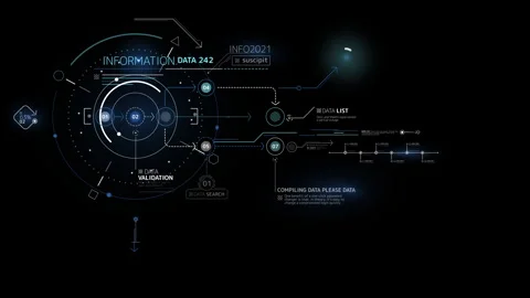Infographics about working with data Stock Footage 252949222
