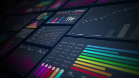 Infographics and Data analytics, Information reports of strategy Stock Footage 286069716