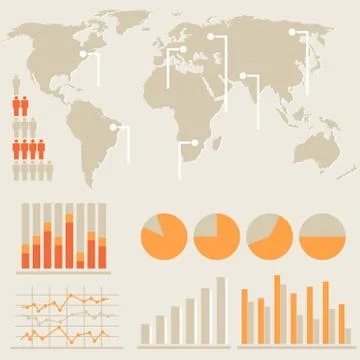 Infographics and statistics Stock Illustration
