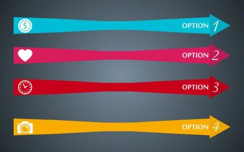Infographics with arrows, elements and icons 库存插图