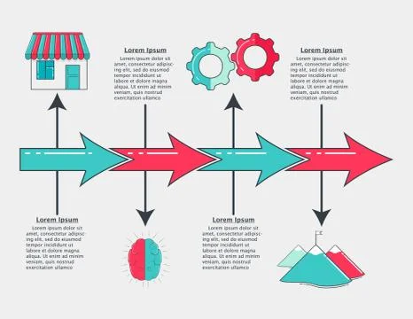 Infographics with arrows Stock Illustration