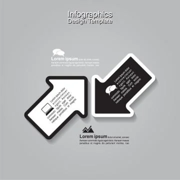 Infographics with arrows. Vector illustration Stock Illustration