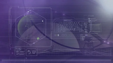 Infographics on the background of a fantastic plot, 3D render. Stock Footage 159356759