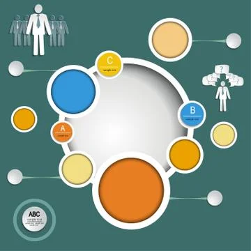 Infographics on the beautiful background Stock Illustration