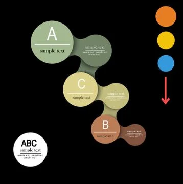 Infographics on a black background Stock Illustration