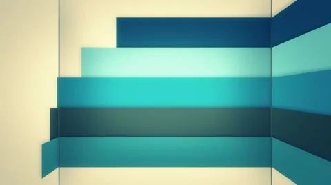 Infographics with blue lines going from right to left side of the cube, loop Stock Footage 43676739