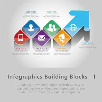 Infographics Building Blocks  Stock Illustration