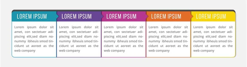 Infographics chart 5 Steps or options info Ilustración de archivo