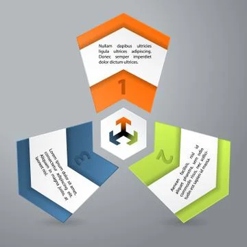 Infographics chart with cool shape Stock Illustration