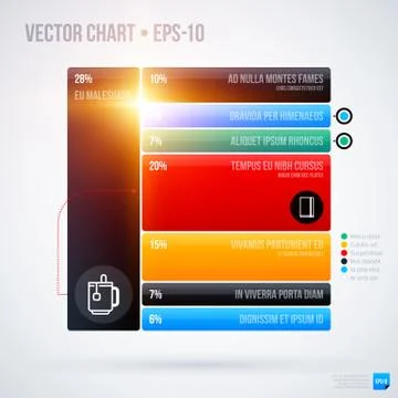 Infographics chart template . EPS10 Stock Illustration