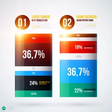 Infographics chart template on white background. EPS10 Stock Illustration